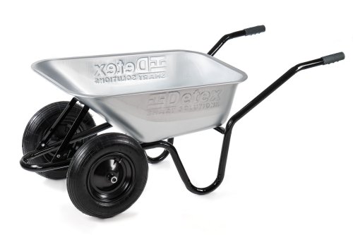 Тачка будівельна 2-х колісна 200кг/100л оцинкована колесо пневматичне (зібрана)