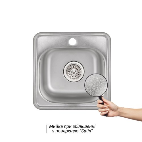 Кухонная мойка Lidz 3838 0,6 мм Satin (LIDZ3838POL06)