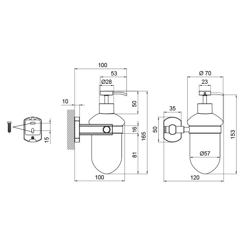 Дозатор для жидкого мыла Qtap Liberty настенный QTLIBBLM1152 Black