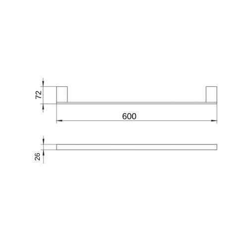 Держатель для полотенца Qtap Scorpio 600 мм QTDRZ7202103B Black (Dr??k)