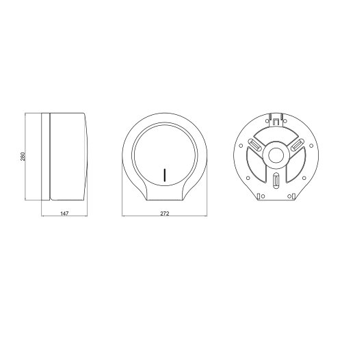 Держатель для туалетной бумаги Qtap Pohodli 270 мм QTDP100SP White/Grey (Dr??k)