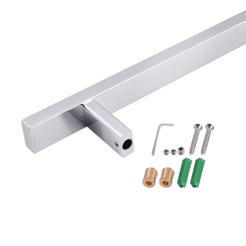 Душевая стойка с держателем универсальная Qtap Lepit 705 мм прямоугольная QTLEP82103NC Chrome