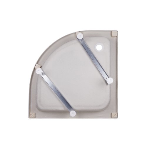 Lidz Latwa SC90x90.SAT.MID.GR Душевая кабина полукруглая, стекло тон. 4 мм + Lidz Душевой поддон KAPIELKA ST90x90x26, с панелью