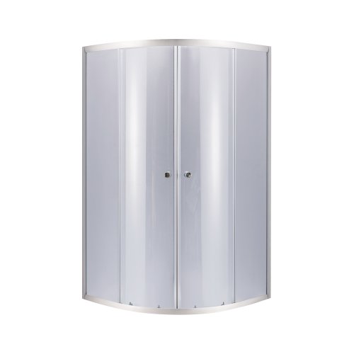 Lidz Latwa SC90x90.SAT.MID.GR Душевая кабина полукруглая, стекло тон. 4 мм + Lidz Душевой поддон KAPIELKA ST90x90x26, с панелью