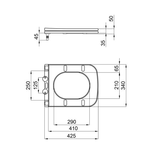 Сиденье для унитаза Qtap Presto с микролифтом Slim QT26992615EW