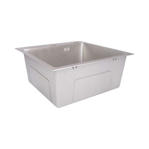 Мойка для кухни интегрированная Lidz Handmade H5050G (LDH5050GPVD43620) Brushed Grey PVD 3,0/0,8 мм