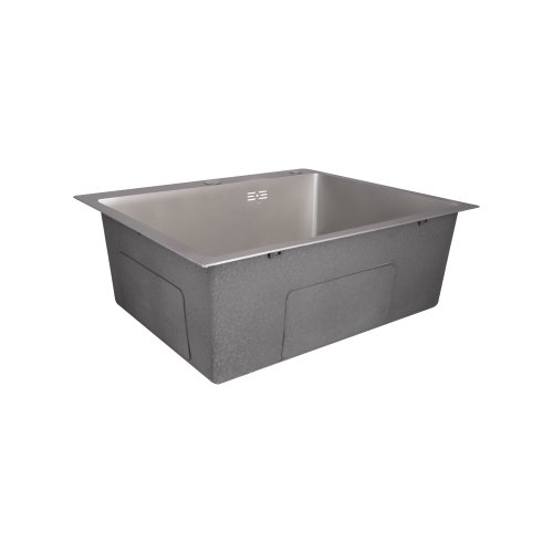 Мойка для кухни интегрированная Lidz Handmade H6050G (LDH6050GPVD43622) Brushed Grey PVD 3,0/0,8 мм