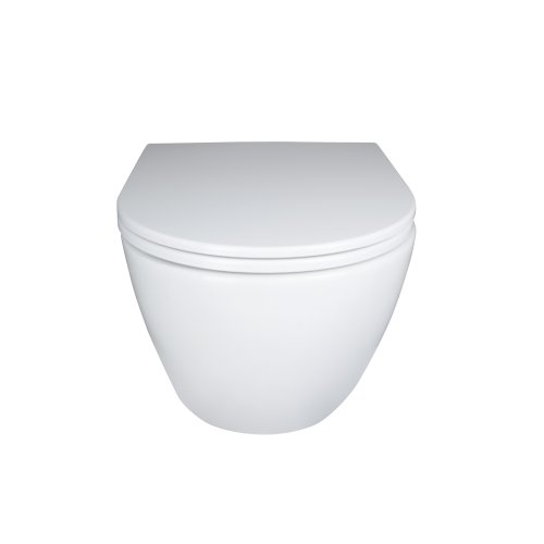 Унитаз подвесной Qtap Robin New безободковый с сиденьем Soft-close QT1333046EUQW