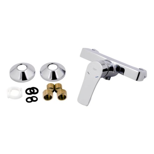 Набор Qtap: Душевая кабина квадрат., 90x90 + Поддон + Смеситель для душа + Стойка + Шланг + Лейка