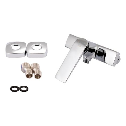 Набір Qtap: Душова кабіна квадратна, 90x90 + Душова панель + Змішувач для душу