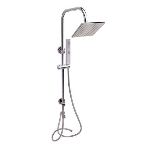 Набір Qtap: Душова кабіна квадратна, 90x90 + Піддон + Душова панель + Змішувач для душу