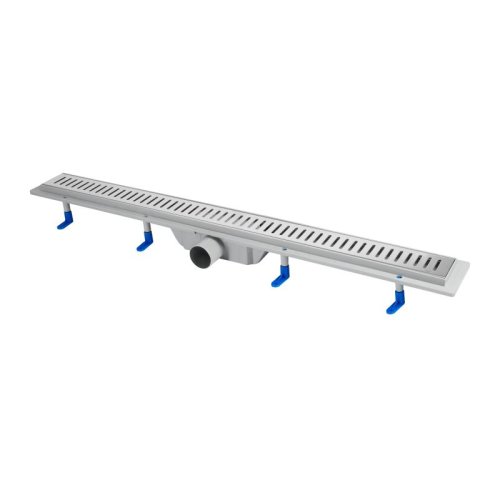 Набор Qtap: Душевая стенка Walk-In GLIDE, 120x190 + Линейный трап 900 мм