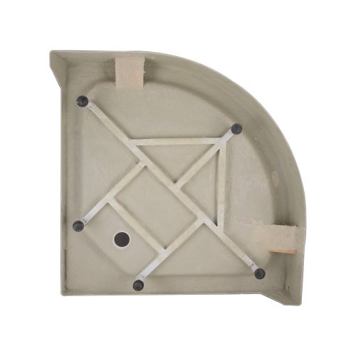 Lidz Душевой поддон KAPIELKA ST80x80x14 низкий, полукруглый, диаметр слива 52 мм