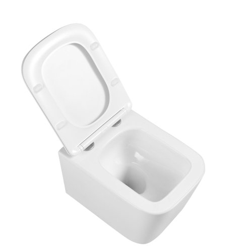 Унитаз подвесной Qtap Crow безободковый с сиденьем Soft-close QT05335171W