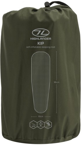 Коврик самонадувающийся Highlander Kip Self-inflatable Sleeping Mat 3 cm Olive (SM126-OG)