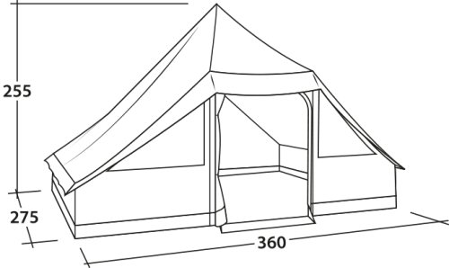 Палатка десятиместная Easy Camp Moonlight Cabin Grey (120444)