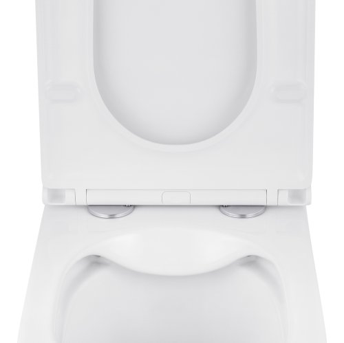Унітаз підвісний Kroner Eifel WHI493436 RIMLESS безобідковий з сидінням Slim Duroplast / Soft-close / Quick relase