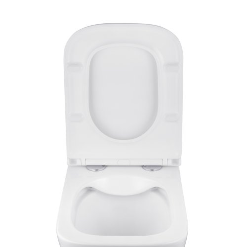 Унітаз підвісний Kroner Eifel WHI493436 RIMLESS безобідковий з сидінням Slim Duroplast / Soft-close / Quick relase