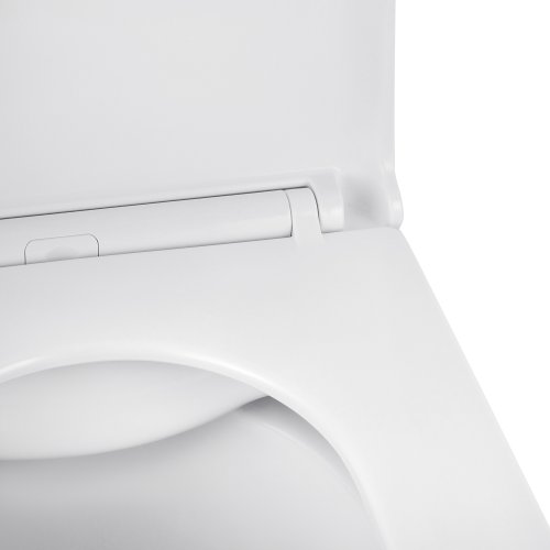Унітаз підвісний Kroner Eifel WHI493436 RIMLESS безобідковий з сидінням Slim Duroplast / Soft-close / Quick relase