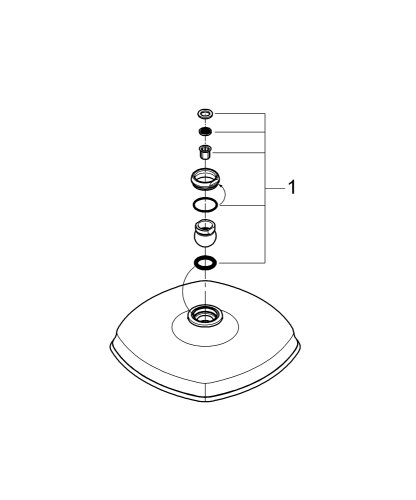 Верхний душ Grohe Grandera 210 с 1 режимом струи (27974IG0)