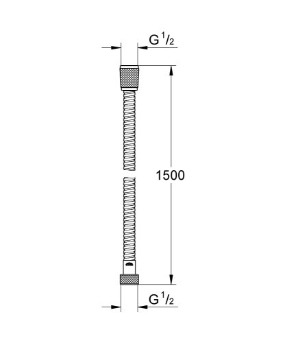 Металлический душевой шланг Grohe Relexaflex Metal 1500 (28105001)