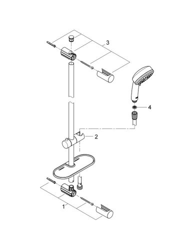 Набор смесителей Grohe QuickFix Get 3 в 1, для ванной (UA202702MQ)