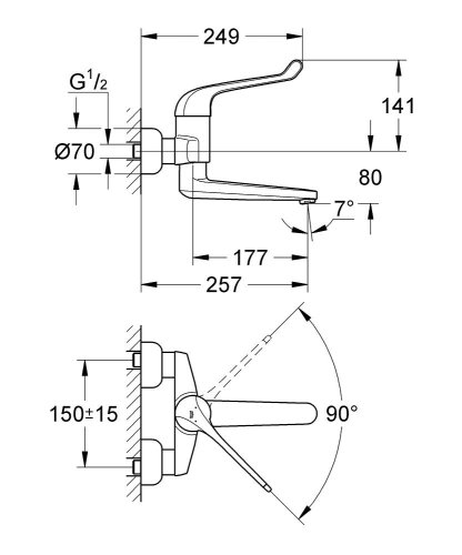 Одноважільний безпечний змішувач для раковини Grohe Euroeco Special SSC (32793000)
