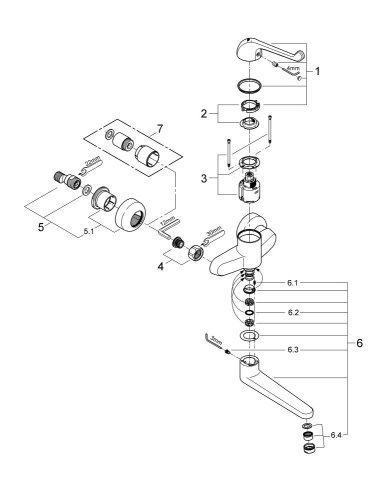 Одноважільний безпечний змішувач для раковини Grohe Euroeco Special SSC (32793000)