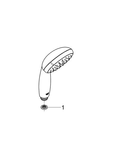 Ручной душ Grohe QuickFix Vitalio Go 100, 2 режима струи (26542000)