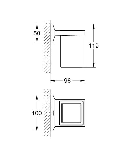 Тримач зі склянкою Grohe Allure Brilliant (40493000)