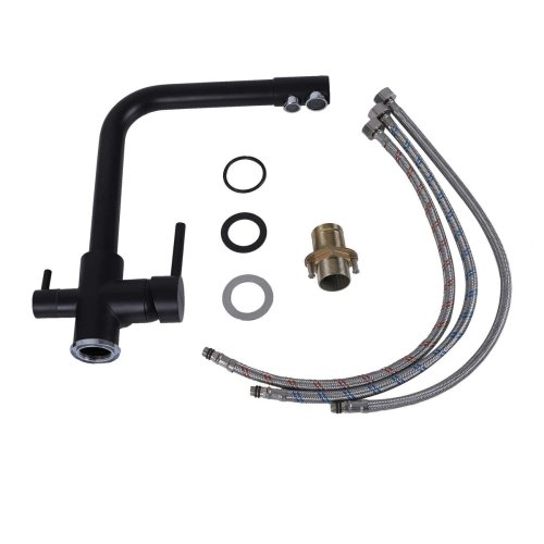 Смеситель кухонный под фильтр Platinum черный KT 14