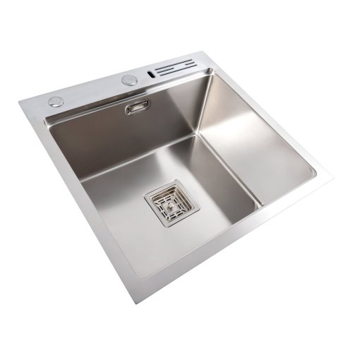 Кухонная мойка 50*50 нержавейка Platinum Handmade с подставкой для ножей