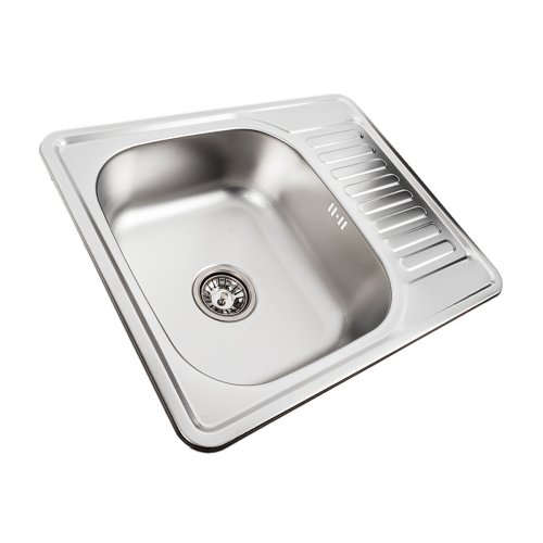 Кухонна мийка з нержавіючої сталі Platinum 5848 ДЕКОР (0,8/180 мм)