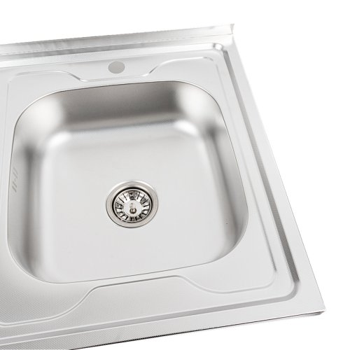 Кухонная мойка из нержавеющей стали Platinum 8060 R ДЕКОР (0,7/160 мм)