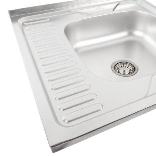 Кухонная мойка из нержавеющей стали Platinum ДЕКОР 6060 R (0,7/160 мм)