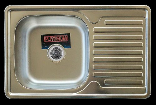 Кухонная мойка из нержавеющей стали Platinum ДЕКОР 7850 (0,8/180 мм)