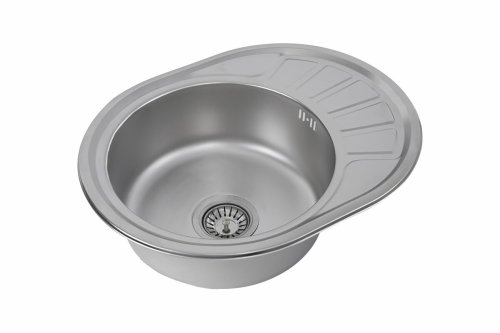 Кухонна мийка з нержавіючої сталі Platinum САТИН 5745 (0,8/180 мм)