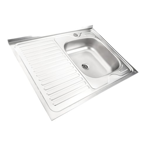 Кухонная мойка из нержавеющей стали Platinum САТИН 8060 R (0,5/160 мм)