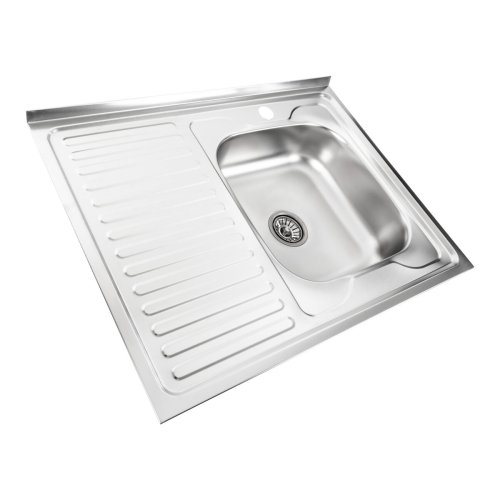 Кухонная мойка из нержавеющей стали Platinum САТИН 8060 R (0,7/160 мм)