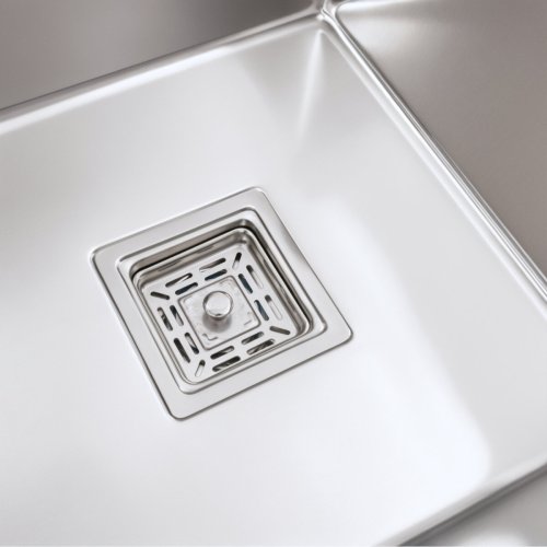 Мойка на две чаши Platinum Handmade HDB 750х410х230 нержавейка (квадратный сифон, 3.0/1.0)