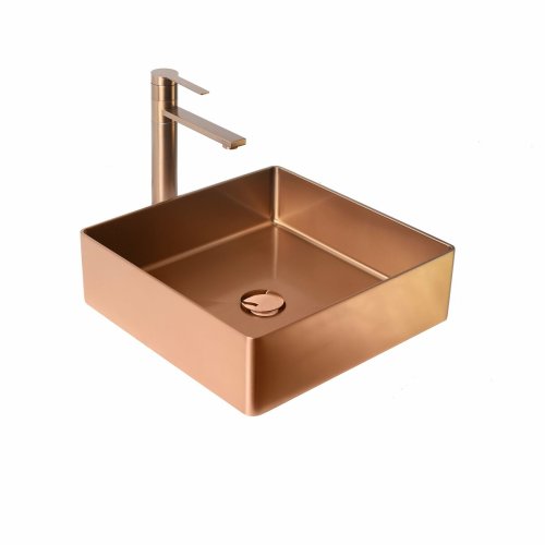 Умывальник Platinum Handmade PVD медный 400x400 мм