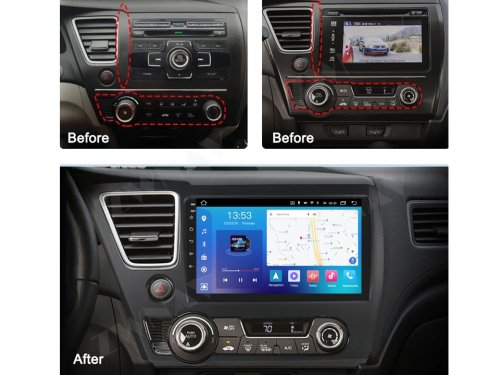 Штатная магнитола FORS.auto FS 2 PRO для Honda Civic (2+32Gb, 9") 2013-2016