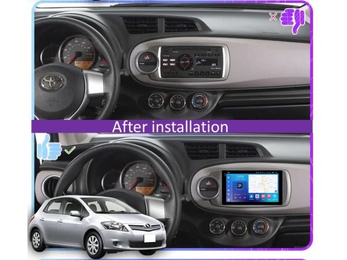 Штатна магнітола FORS.auto FS 2 PRO для Toyota Yaris/Vitz (2+32Gb, 9") 2010-2014