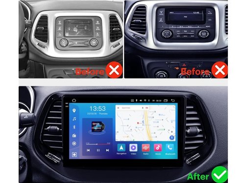 Штатная магнитола FORS.auto FS 4 MAX для Jeep Compass (4+32Gb, 10") 2017+