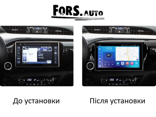 Штатная магнитола FORS.auto FS 4 PRO для Toyota Revo/Hilux (4+64Gb, 10") 2016-2019