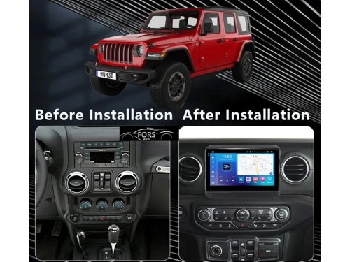 Штатная магнитола FORS.auto FS 6 MAX для Jeep Wrangler Rubicon (6+128Gb, 9") 2018+