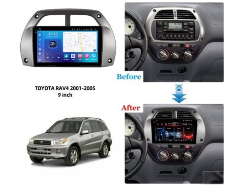 Штатна магнітола FORS.auto FS 6 MAX для Toyota RAV4 (6+128Gb, 9") 2001-2005