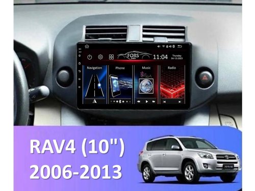 Штатна магнітола FORS.auto М300 для Toyota RAV4 (3+32Gb, 10") 2006-2012