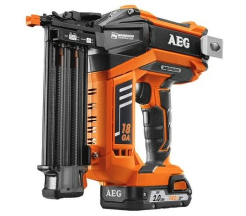 Гвоздозабиватель аккумуляторный AEG,Li-Ion 18V к гвоздям 18GA l=16-55мм,2 уд/сек,маг 105ш(БЕЗ АККУМУЛЯТОРА)