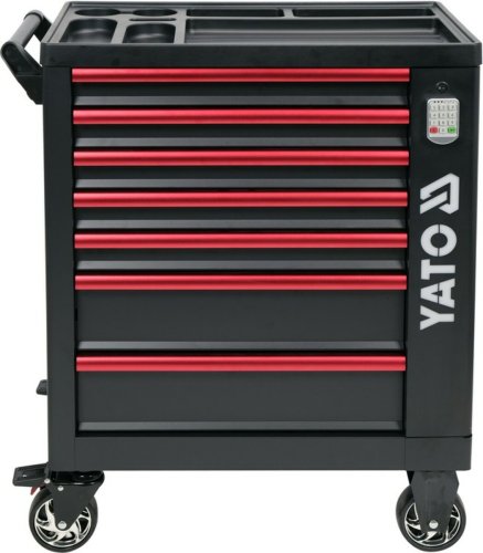Шкаф-тележка для инструментов YATO с 7 ящиками, 982x 755x 455 мм, кодовый замок [1]